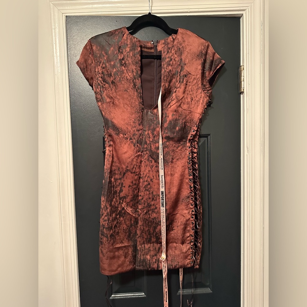 House of CB Lace Up Mini Dress